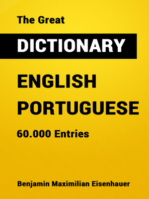 cover image of The Great Dictionary English--Portuguese